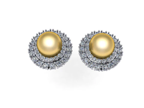 Orecchino di diamante rendering 3d Modello di stampa 3D