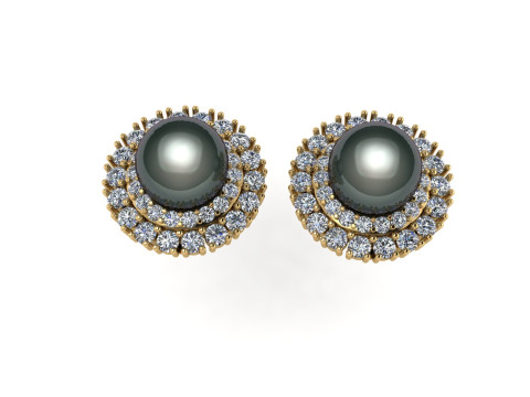 Diamond earring 3d render 3Dプリントモデル