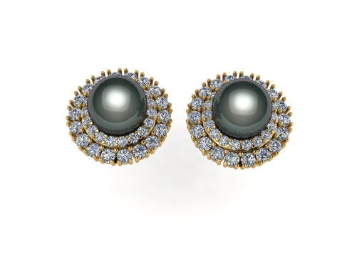 Orecchino di diamante rendering 3d Modello di stampa 3D