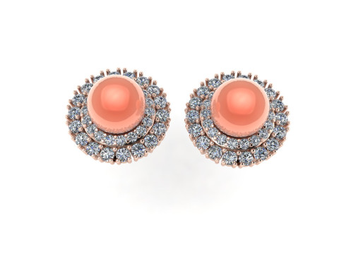 Diamond earring 3d render 3Dプリントモデル