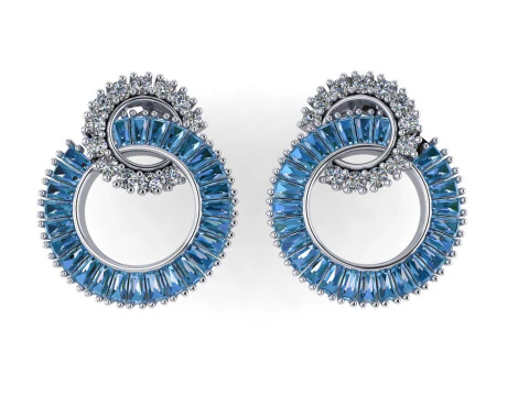 Diamond earring 3d render 3D Print Model