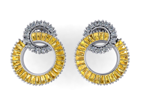 Diamond earring 3d render 3D 打印模型