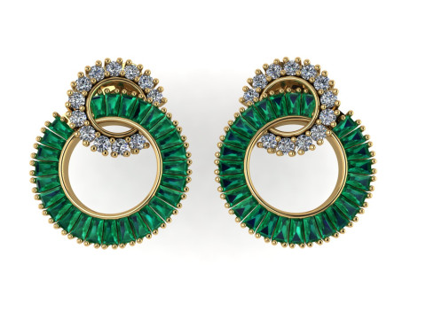 Diamond earring 3d render 3D 打印模型