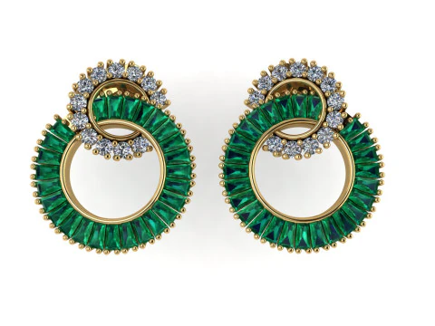 Diamond earring 3d render 3D Print Model