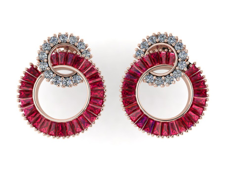 Diamond earring 3d render 3D 打印模型