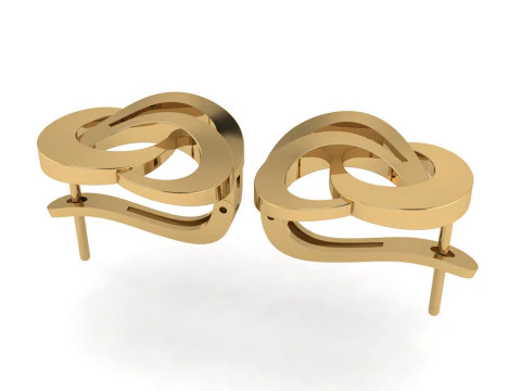 ダイヤモンド イヤリング 3 d レンダリング 3Dプリントモデル