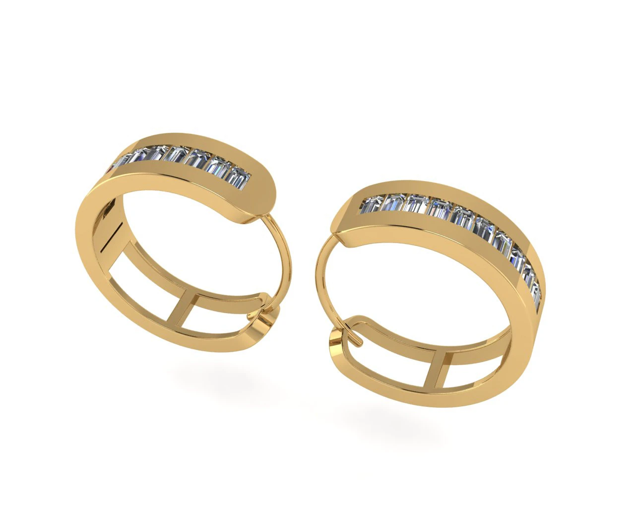 ダイヤモンド イヤリング 3 d レンダリング 3Dプリントモデル .c4d .max .obj .3ds .fbx .stl .blend 