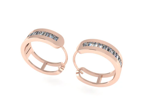 ダイヤモンド イヤリング 3 d レンダリング 3Dプリントモデル