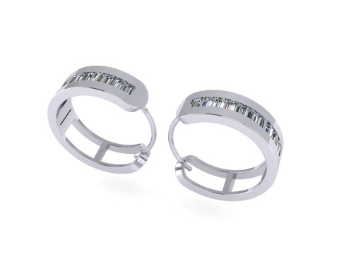 Diamond earring 3d render 3Dプリントモデル