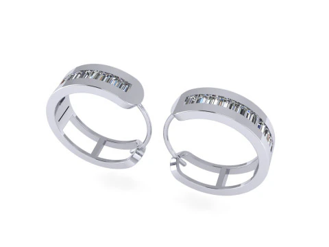 ダイヤモンド イヤリング 3 d レンダリング 3Dプリントモデル