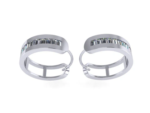 ダイヤモンド イヤリング 3 d レンダリング 3Dプリントモデル