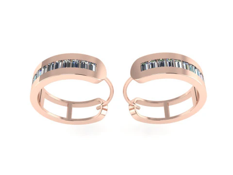 ダイヤモンド イヤリング 3 d レンダリング 3Dプリントモデル