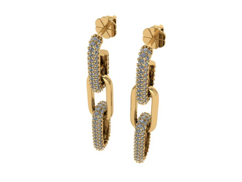 Бриллиантовая серьга 3d рендеринг 3D Принт Модель