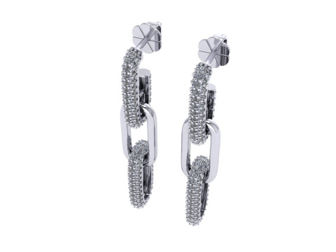 Diamond earring 3d render 3Dプリントモデル