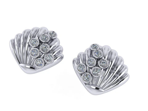 Diamond earring design 3d render 3D Print Model