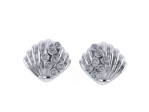Diamond earring design 3d render 3D Print Model