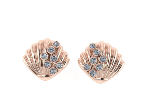 Diamond earring design 3d render 3Dプリントモデル