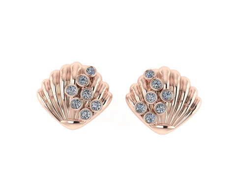 Diamond earring design 3d render 3D Print Model
