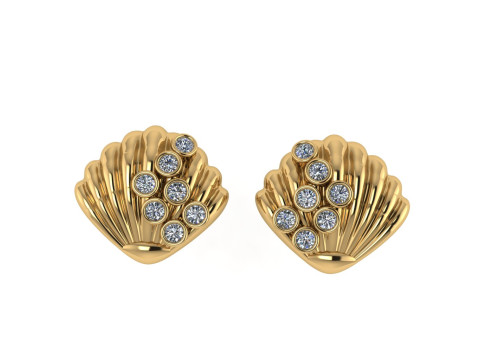 Diamond earring design 3d render 3Dプリントモデル