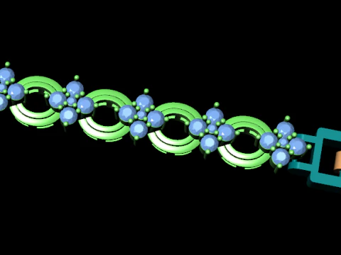 Diamond bracelets 3d render 3D Print Model