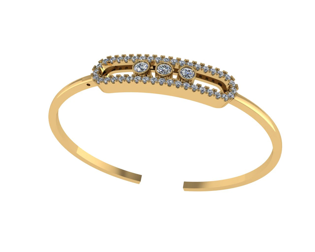 Diamond bracelets 3d render 3D Print Model .c4d .max .obj .3ds .fbx .stl .blend 