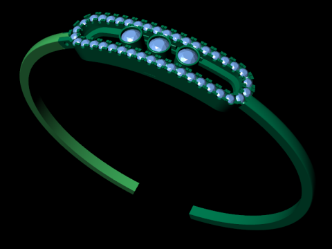 Diamond bracelets 3d render 3Dプリントモデル