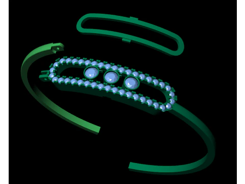 Diamond bracelets 3d render 3D Print Model