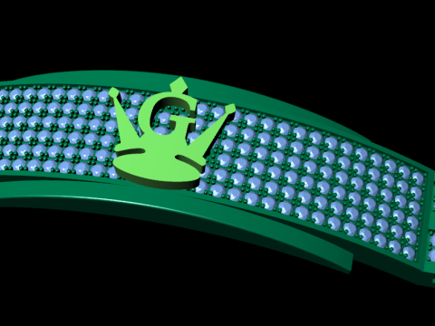 Diamond bracelets 3d render Modèles 3D en vedette
