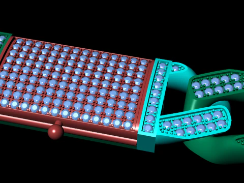 ダイヤモンド キューバ リンク チェーンとロックの 3 d レンダリング 3Dプリントモデル
