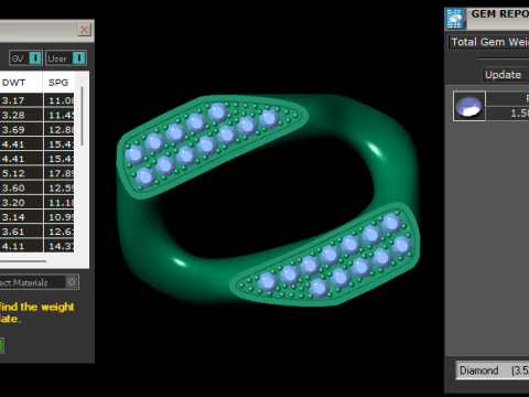 Diamond cuban link chain and lock 3d render 3Dプリントモデル