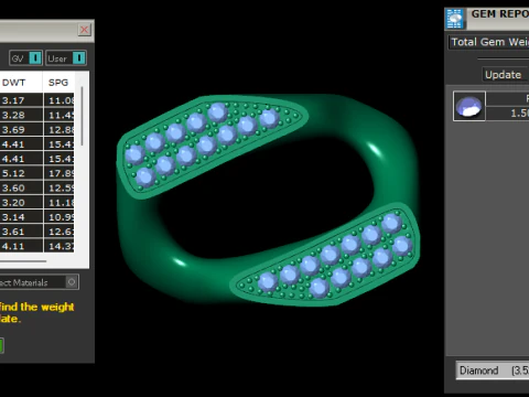 ダイヤモンド キューバ リンク チェーンとロックの 3 d レンダリング 3Dプリントモデル