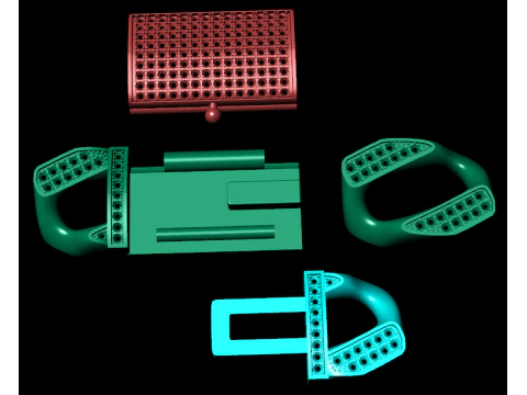 ダイヤモンド キューバ リンク チェーンとロックの 3 d レンダリング 3Dプリントモデル