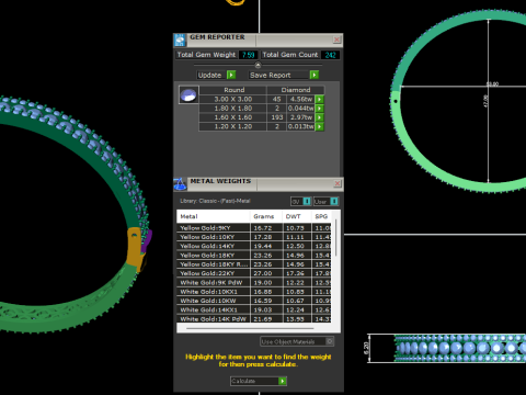 Diamond bracelets 3d render Modèles 3D en vedette