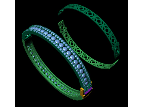 Diamond bracelets 3d render 3D Print Model