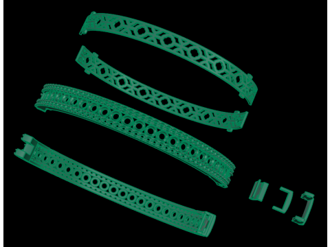 Diamond bracelets 3d render Modèles 3D en vedette