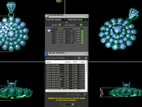 Diamond pentdant 3d render 3D-Druckmodell