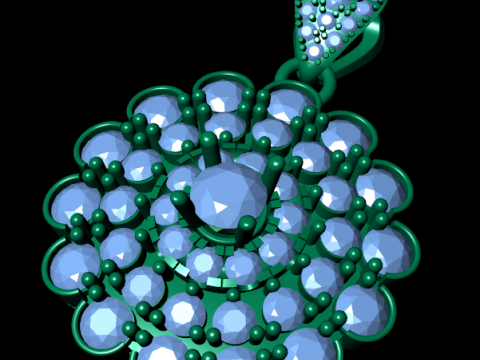 Diamond pentdant 3d render 3D-Druckmodell