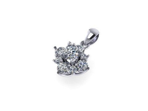Diamond pentdant 3d render Model Cetak 3D