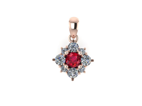 Diamond pentdant 3d render Model Cetak 3D