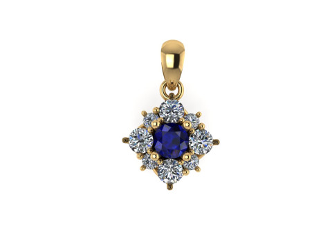 Diamond pentdant 3d render Model Cetak 3D
