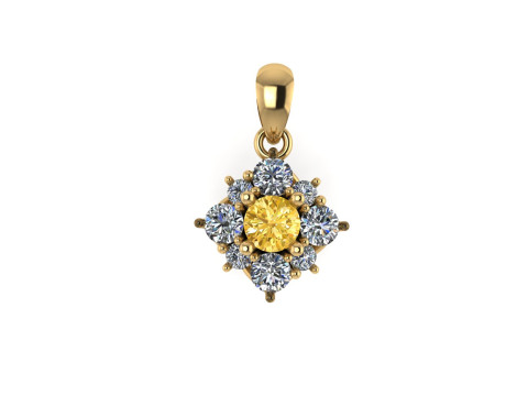 Diamond pentdant 3d render Model Cetak 3D