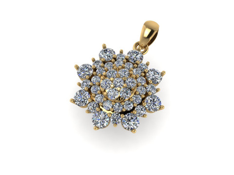 Diamond pentdant 3d render 3Dプリントモデル