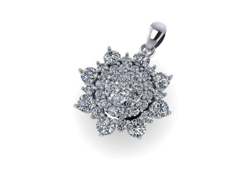 Diamond pentdant 3d render 3D Baskı Modeli