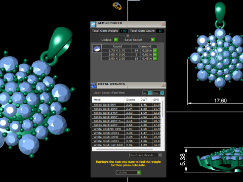 Diamond pentdant 3d render 3D Baskı Modeli