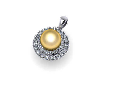 Diamond pendant 3d render 3Dプリントモデル