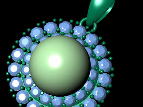 Diamond pendant 3d render 3Dプリントモデル