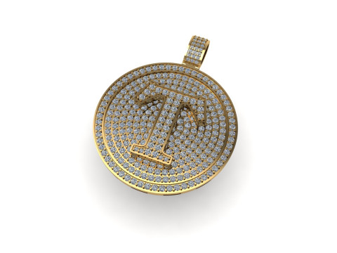 Diamond hiphop pendant 3d render 3Dプリントモデル