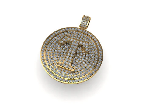 Diamant-Hip-Hop-Anhänger, 3D-Rendering 3D Druckmodell