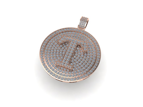 Diamond hiphop pendant 3d render 3Dプリントモデル