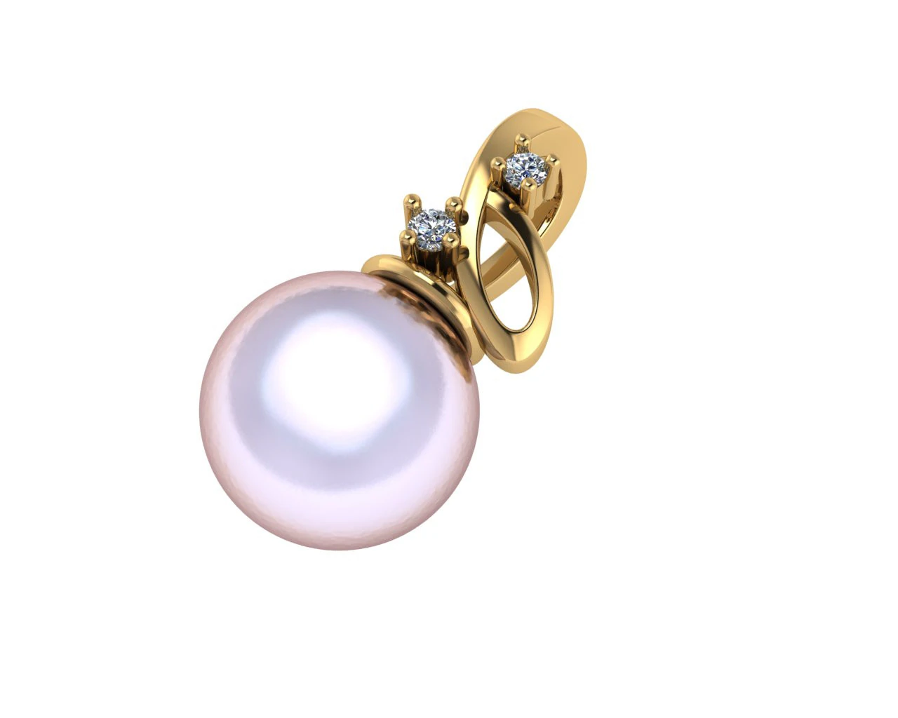 Diamond pendant 3d render 3D Print Model .c4d .max .obj .3ds .fbx .stl .blend